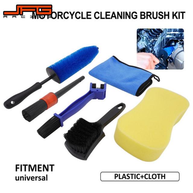 Microfiber Motorcycle Cleaning Clean Brush Kit Set  Motorcycle Chain Cleaning  Kit - Care - Aliexpress